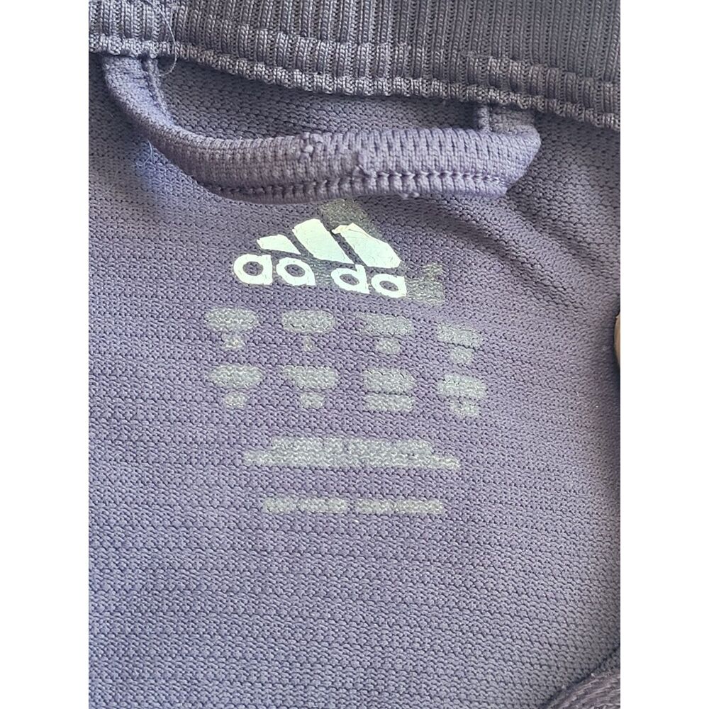 Adidas Grey 3-Stripe Long Sleeve 1/4 Zip Pullover Track Jacket Size M #-0315